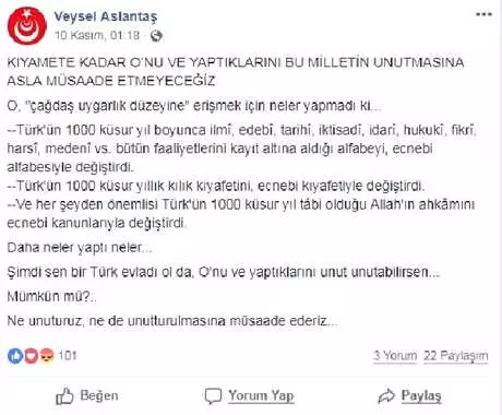 Dekanın 10 Kasım'daki 'Atatürk' Paylaşımına Soruşturma Açıldı