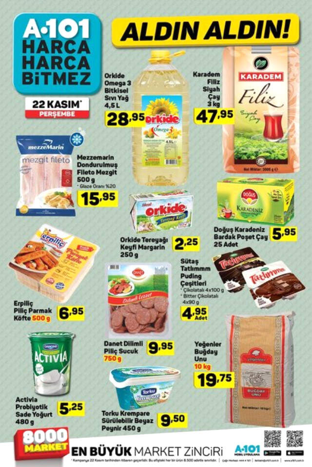 A101'de İndirimli Ürünler! 22 Kasım A101'de Hangi Ürünler Kampanyalı?