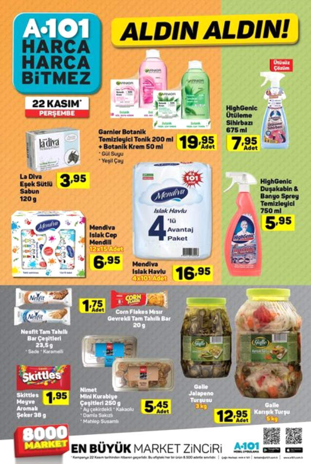 A101'de İndirimli Ürünler! 22 Kasım A101'de Hangi Ürünler Kampanyalı?