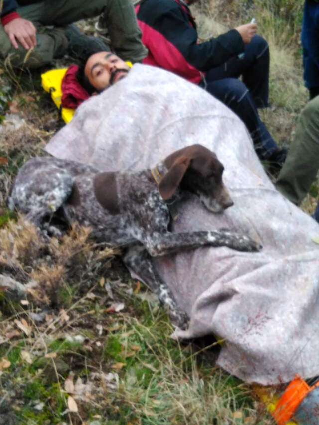 Av Köpeği, Ayağı Kırılan Sahibinin Başından Ayrılmadı