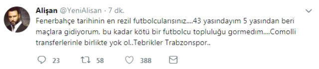 Alişan'dan Fenerbahçe Sportif Direktörü Comolli'ye Tepki: Transferlerinle Birlikte Yok Ol