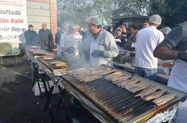 Tekirdağ'da Bedava Balık Ekmek İzdihamı