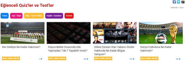 Eğlenceli Testlerle Zamanınızı Almaya Geliyoruz!