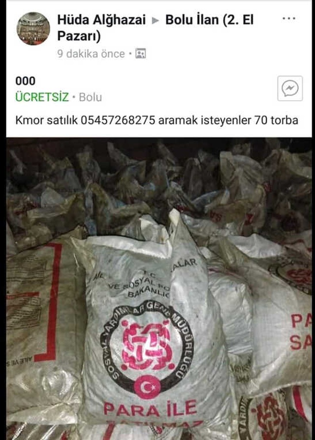 Bolu'da Yaşayan Iraklı Kadın, Yardım Olarak Aldığı Kömürleri İnternetten Satışa Çıkardı