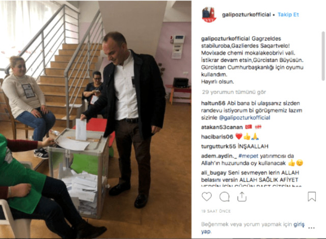 Cinayet Hükümlüsü, Metro'nun Firari Sahibi Galip Öztürk, Gürcistan'da Oy Kullandı