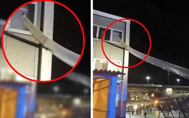 180 Kişiyi Taşıyan Yolcu Uçağının Sol Kanadı Binaya Çarptı!