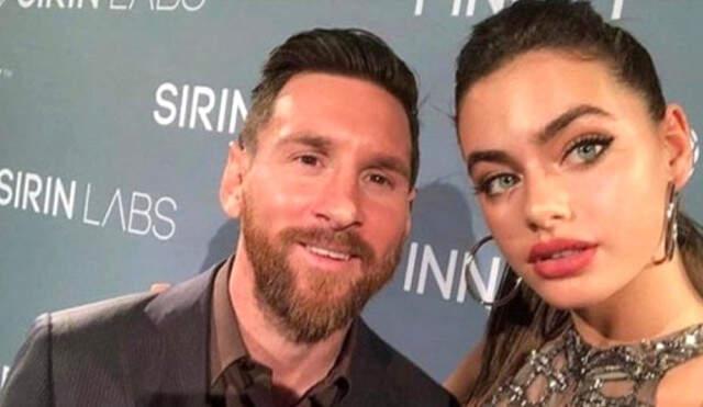 Model Yael Shelbia ile Bir Araya Gelen Messi'nin Utangaç Hali Gözlerden Kaçmadı