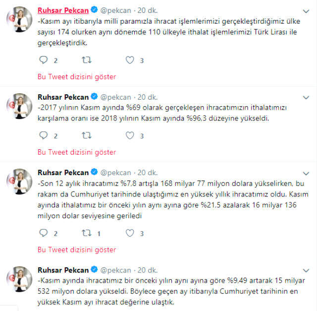 Bakan Pekcan: Cumhuriyet Tarihinin En Yüksek Kasım Ayı İhracat Değerine Ulaştık