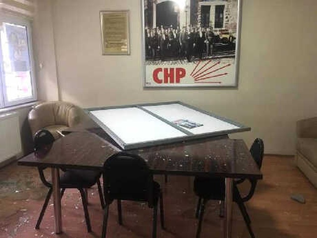 Madde Bağımlısı Saldırgan, CHP İlçe Binasına Saldırıp Ortalığı Birbirine Kattı