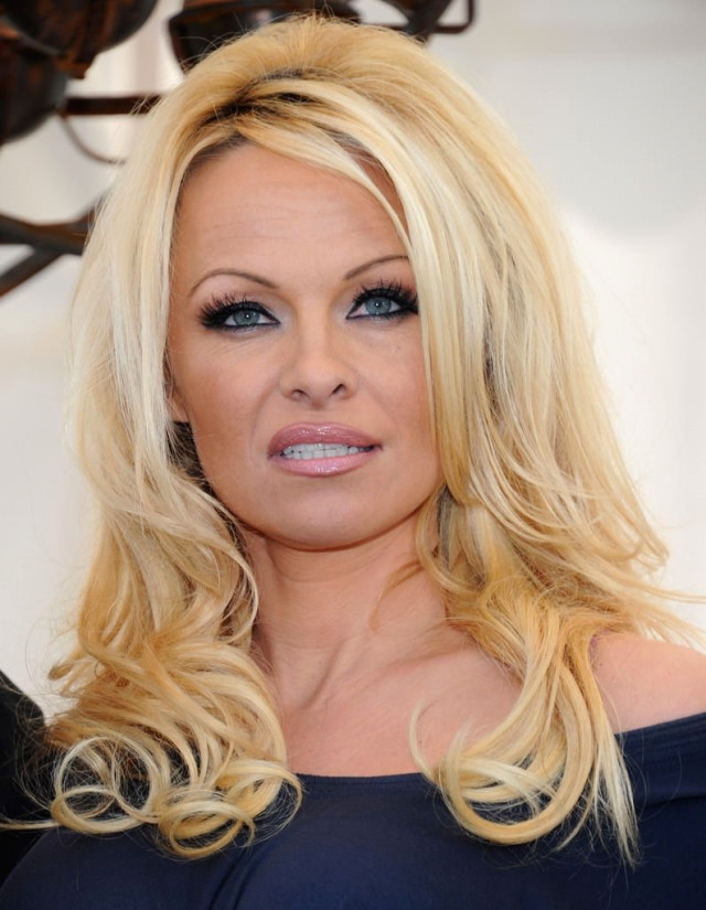 Amerikalı Yıldız Pamela Anderson, Fransada Eylem Yapan 