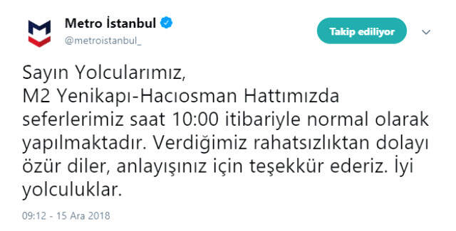 Osmanbey'de Bir Kişi Raylara Atlayarak İntihar Etti, Metro Seferleri Normale Döndü