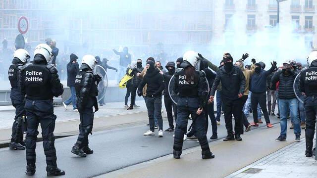 Belçika'da Hükümet Karşıtı Protestolar Ülke Genelini Sardı