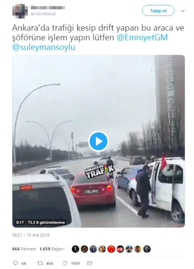 Twitter'dan Şikayet Etti, Emniyet Drift Yapan Sürücüye 5 Bin 10 TL Ceza Kesti