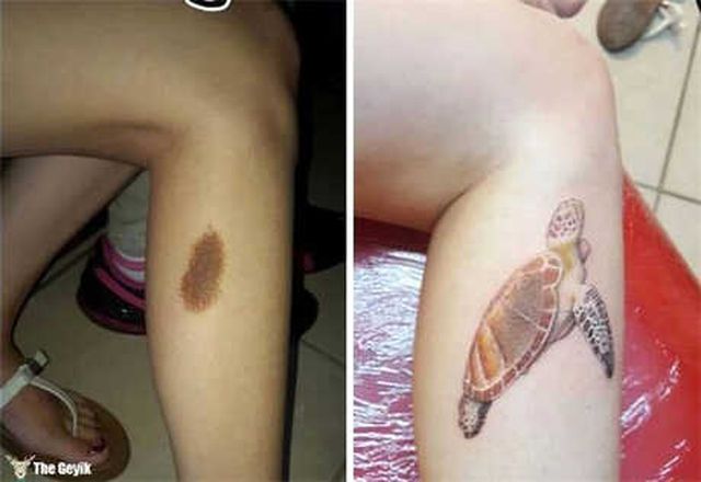 Doğum Lekesini Kreatif Bir Dövmeyle Kapatmış 15 Kişi