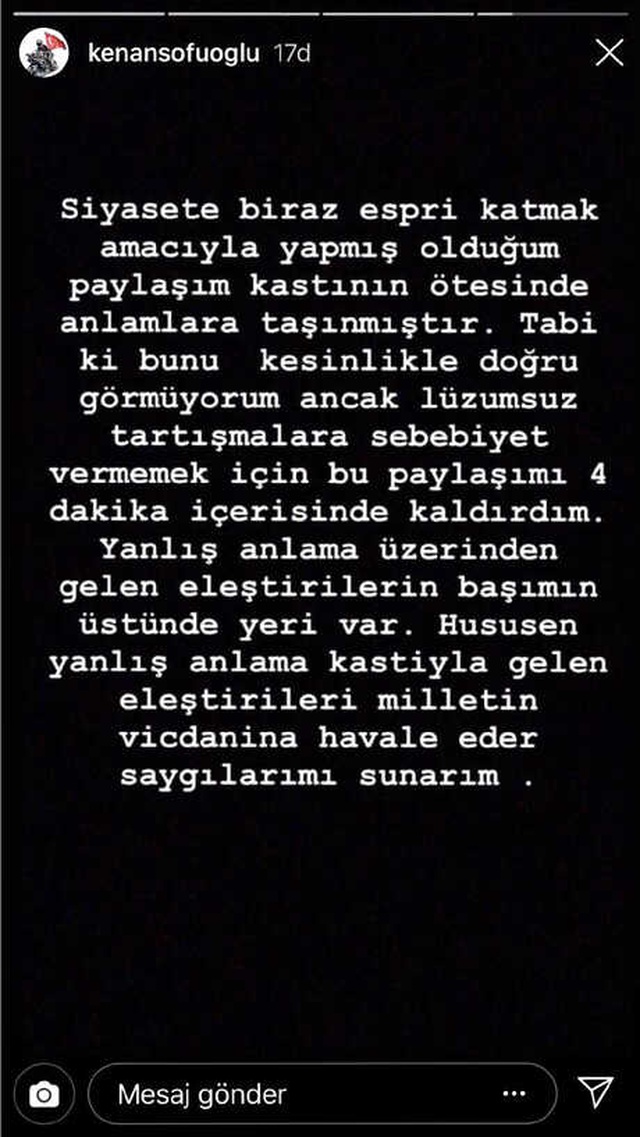 Kenan Sofuoğlu'ndan Büyük Tepki Çeken Paylaşımıyla İlgili Açıklama: Espri Katmak İstedim