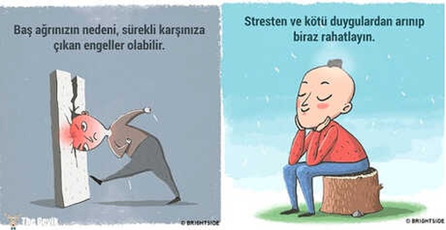 Vücudumuzun Çeşitli Bölgelerindeki Ağrıların Psikolojik Sebeplerini Gösteren 9 Çizim
