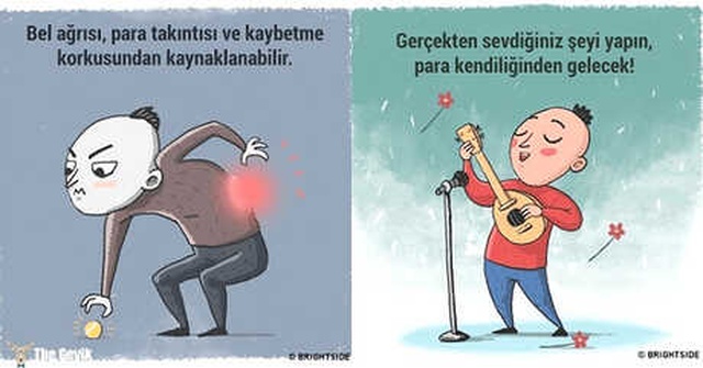 Vücudumuzun Çeşitli Bölgelerindeki Ağrıların Psikolojik Sebeplerini Gösteren 9 Çizim