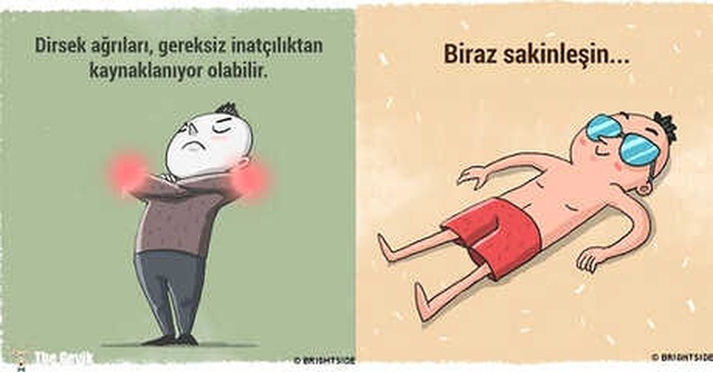 Vücudumuzun Çeşitli Bölgelerindeki Ağrıların Psikolojik Sebeplerini Gösteren 9 Çizim