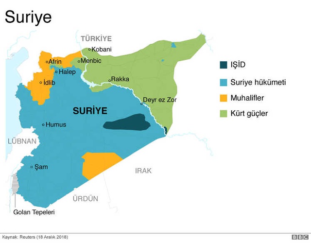 Reuters: ABD'nin Askerlerini Suriye'den Çekme Kararı Ankara İçin Hem Fırsat Hem de Risk