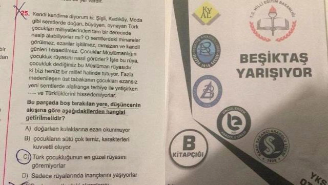 Deneme Sınavında Skandal Soru! Şişli ile Kadıköy'deki Çocukların Ezanı Duymadığı ve Ramazan'ı Hissetmedikleri İfade Edildi