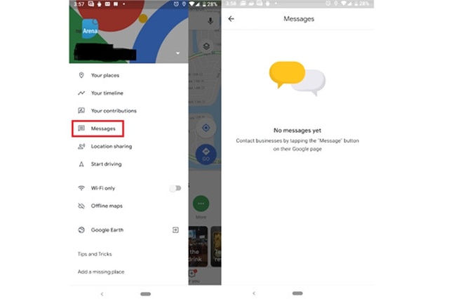 Google Haritalar'a Mesajlaşma Özelliği Geldi