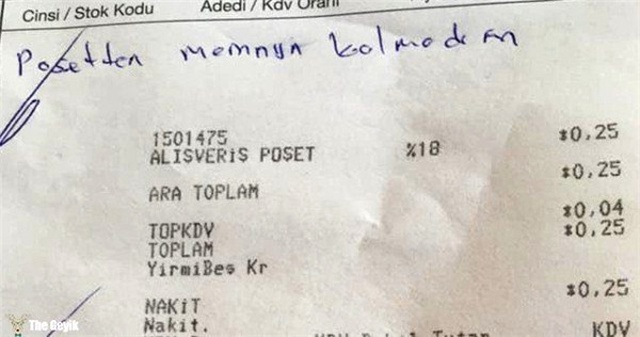Poşeti İade Etti 25 Kuruşu Geri Aldı