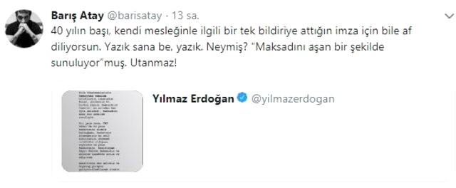 TİP Milletvekili Barış Atay'dan Yılmaz Erdoğan'a Tepki: Yazık Sana, Utanmaz!