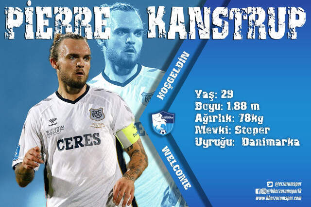 Büyükşehir Belediye Erzurumspor, Danimarkalı Oyuncu Pierre Kanstrup ile Anlaştı