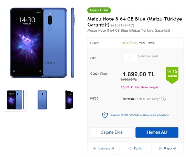 Meizu X8'in Ardından Meizu Note 8'in de Türkiye Satış Fiyatı Belli Oldu