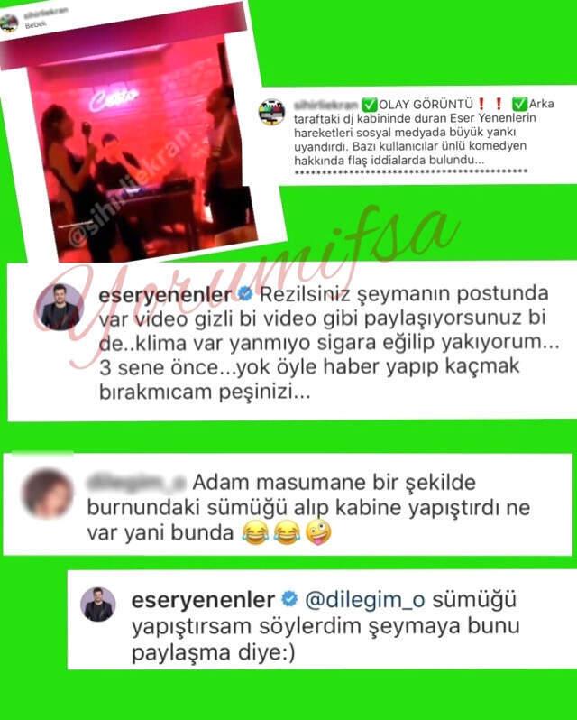 Eser Yenenler, Şeyma Subaşı'yla Olan Bir Videosunda Uyuşturucu Kullandığı Yönündeki İddialarını Yalanladı