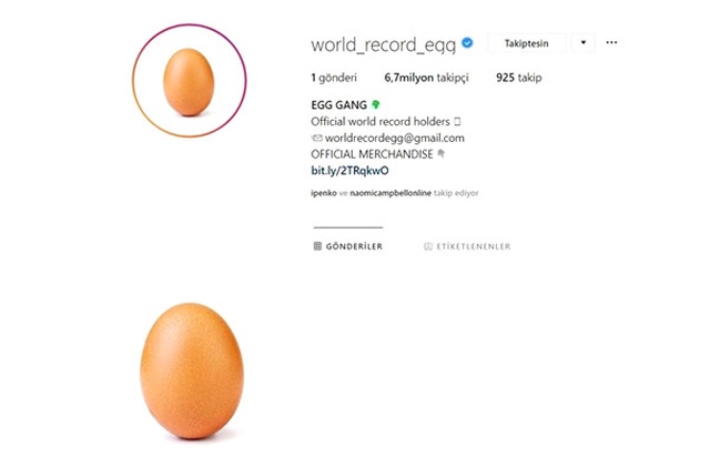 Instagram'ın Beğeni Rekortmeni Yumurtanın Tişörtleri Satılmaya Başlandı