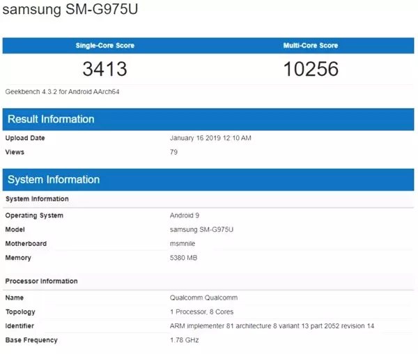 <a class='keyword-sd' href='/samsung-galaxy/' title='Samsung Galaxy'>Samsung Galaxy</a> S10 Plus'ın Geekbench Skoru Ortaya Çıktı