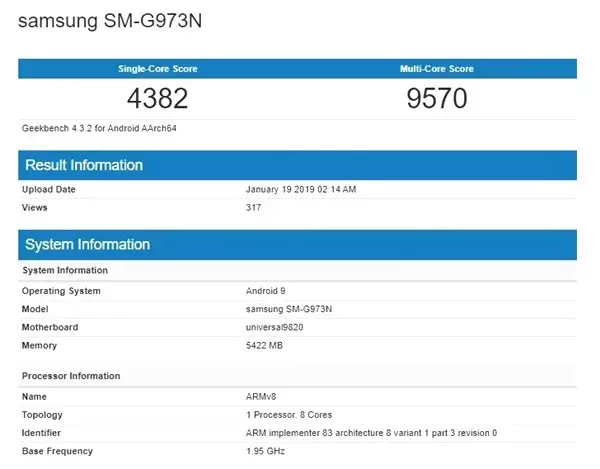 Exynos İşlemcili Samsung Galaxy S10, Geekbench Tek Çekirdek Testinde İphone Xs'in Gerisinde Kaldı