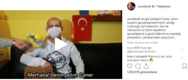 Kanser Hastası Caner'in Hayalini Gerçekleştiren Acun Ilıcalı'dan Duygusal Paylaşım: Hayalimizi Gerçekleştirip Hastalığı Yen