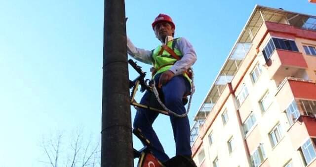 Rizeli Mucidin İcadı ile Direklere Tırmanmak Artık Çok Kolay