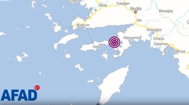 Muğla'da 4,5 Büyüklüğünde Deprem Oldu