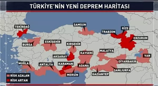 Türkiye'nin Deprem Haritası Güncellendi: 46 İlde Azalan Deprem Riski, 6 İlde Arttı