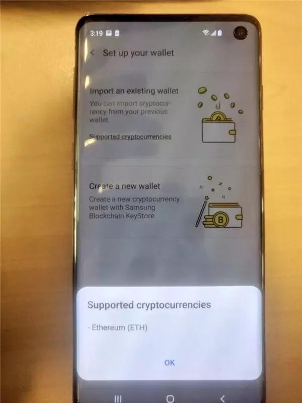 Samsung Galaxy S10'da Kripto Para Cüzdanı Bulunabilir