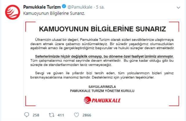 Seferler Devam Edecek mi? İflas Eden Pamukkale'den İlk Açıklama