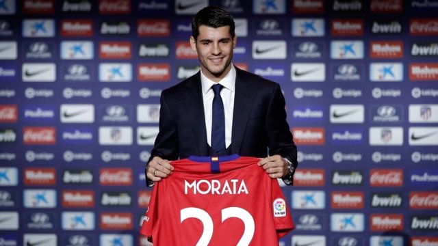 Atletico Madrid, Yeni Transferi Alvaro Morata'yı Basına Tanıttı