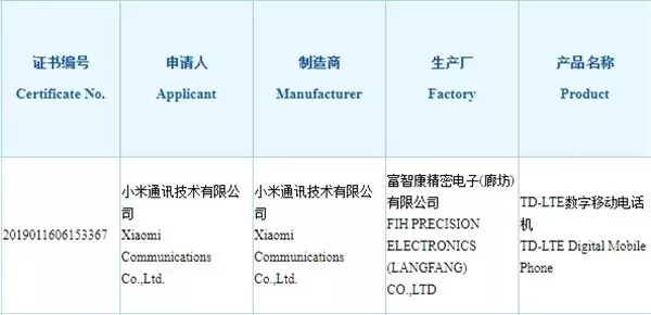 Xiaomi, 27w Hızlı Şarj Destekli Bir Telefonun Sertifikasını Aldı (Mi 9 mu Geliyor?)