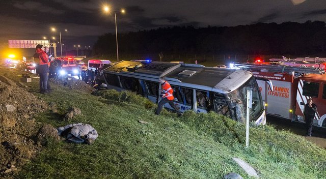 İstanbul'da Yolcu Otobüsü Devrildi! Ölü ve Yaralılar Var