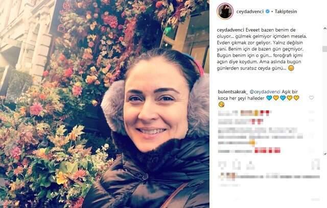 Ceyda Düvenci'nin Suratsız Ceyda Günü Notuna Kocasından Yanıt Gecikmedi!