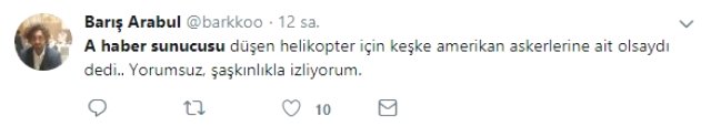 A Haber Sunucusundan Helikopter Kazası Yorumu: Keşke Bu Görüntü Amerikan Askerine Ait Olsaydı