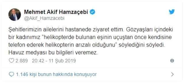 CHP Milletvekili Mehmet Akif Hamzaçebi: Helikopterin Arızalı Olduğu Biliniyordu