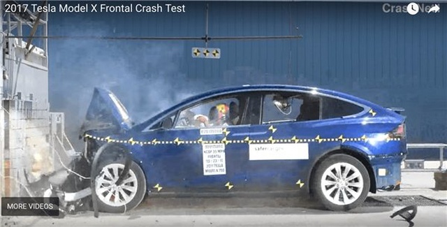 Tesla Model X'in Mükemmel Çarpışma Testi Sonuçlarının Sırrı Ne? (Video)