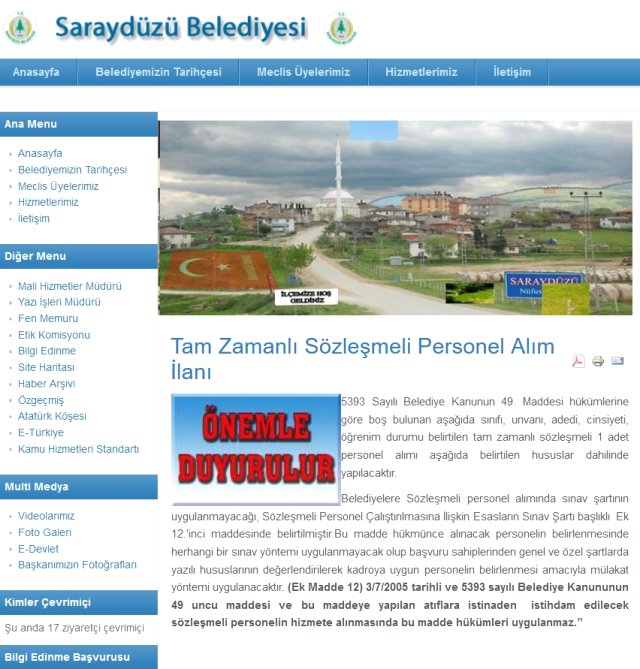 AK Parti Saraydüzü Belediye Başkanı'nın Açtığı İş İlanına Sadece Kızı Başvurabildi