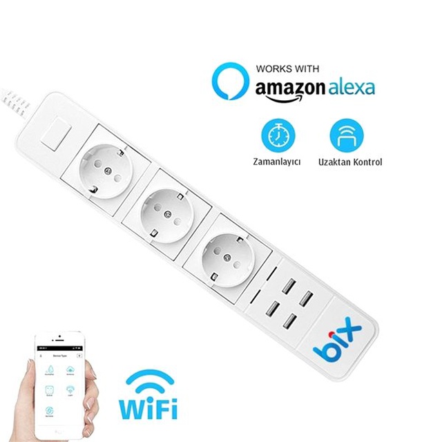 Elektrik Akımını Telefondan Kontrol Etmenizi Sağlayan Akıllı Priz: Bix Bp-01