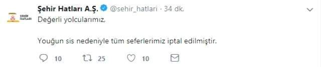 Son Dakika! İstanbul'da Yoğun Sis Nedeniyle Şehir Hatları Vapurlarının Tüm Seferleri İptal Edildi İstanbul'da Yoğun Sis Nedeniyle Şehir Hatları Vapurlarının Tüm Seferleri İptal Edildi