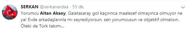 Altan Aksoy'un Galatasaray-Akhisarspor Maçında Yaptığı Yorum Tepki Çekti